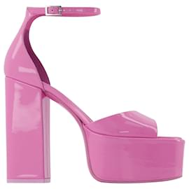 Paris Texas-Tatiana Platform Sandals - Paris Texas - Flamingo - Leather-Pink