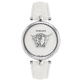Versace Palazzo Empire Strap Watch Silvery Metallic