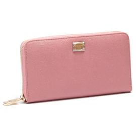 Dolce & Gabbana-Dolce & Gabbana Leather Long Wallet-Pink