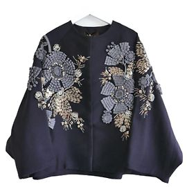 Biyan Kinara embellished jacket Navy blue Dark purple