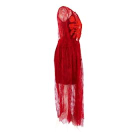 Sandro-Prestigious dress-Dark red
