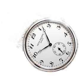 Patek Philippe-Officiers PATEK PHILIPPE Calatoraba 18Cadran blanc AR KWG 18KWG Hommes-Blanc
