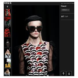 Gucci-fashion show sunglasses-Black,Orange