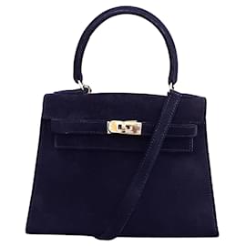 Hermès-Hermès Mini Kelly Full black doblis Ghw 20 cm-Nero