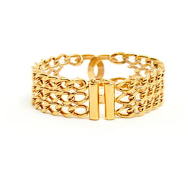 Chanel-97P GOLDEN CHAIN 3 ROWS-Golden