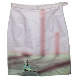Paul Smith Falda Rosa con Estampado de Conejitos Rosa