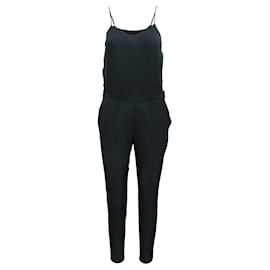 Theory-Black Long Jumpsuit with Pockets-Black
