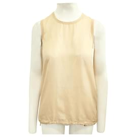 Calvin Klein-Beige Sleeveless Top-Flesh