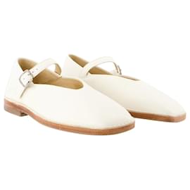 Lemaire-Ballerinas - Lemaire - White - Leather-White