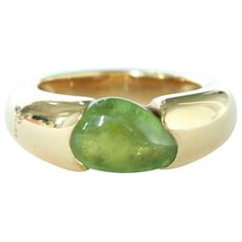 Pomellato-Jahrgang Sassi Peridot 18k Ring aus Roségold-Grün