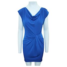 Michael Kors-Electric Blue Draped Dress-Blue