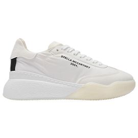 Stella Mc Cartney Sneakers Loop in Ecopelle Bianca e Nera Bianco
