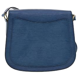 Louis Vuitton-LOUIS VUITTON Epi Saint Cloud GM Shoulder Bag Blue M52195 LV Auth 36237-Blue