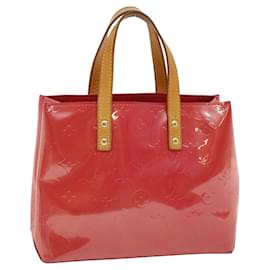 Louis Vuitton-LOUIS VUITTON Monogram Vernis Reade PM Hand Bag Pink M91221 LV Auth 36250-Pink