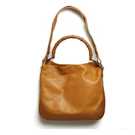 Gucci-BAMBOO TOP HANDLE BEIGE CAMEL NEW-Beige,Caramel