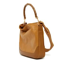 Gucci-BAMBOO TOP HANDLE BEIGE CAMEL NEW-Beige,Caramel