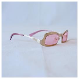 Chanel-occhiali da sole-Rosa,D'oro
