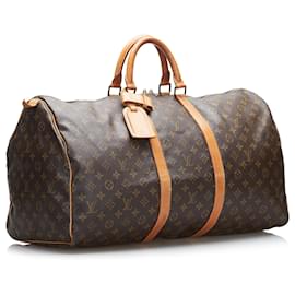 Louis Vuitton-Louis Vuitton Brown Monogram Keepall 55-Brown