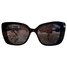 Gafas de sol Chanel negras de plástico Negro