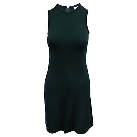 Calvin Klein Eng geschnittenes, flaschengrünes, ärmelloses Kleid Grün