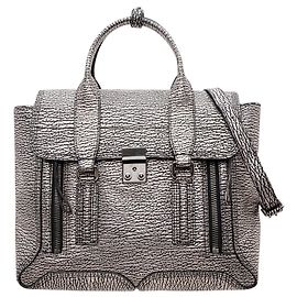 3.1 Phillip Lim Bolsa Média Pashi Prata Metálico