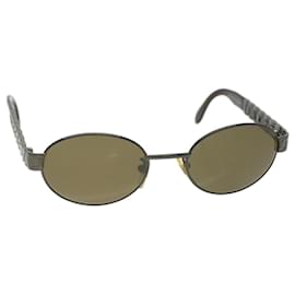 Fendi-FENDI Lunettes de soleil métal Marron Auth ac1847-Marron