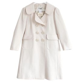 Chloé Spring 2007 Cream Polka Dot Jacquard Coat Cream