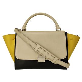 Céline Sac Celine Trapèze en Cuir Multicolore Multicolore