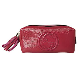 Gucci-Gucci Soho patent leather clutch bag-Pink