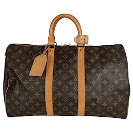 Louis Vuitton-Louis Vuitton Keepall 45 monogram handbag-Brown