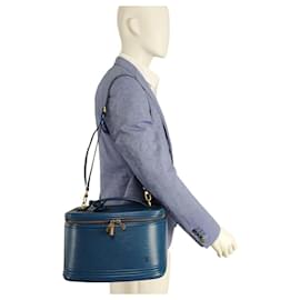 Louis Vuitton-Bolso Louis Vuitton Beauty Case Vanity Epi azul claro-Azul claro