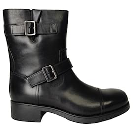 Prada-Prada Rodeo leather boots (eu 41)-Black