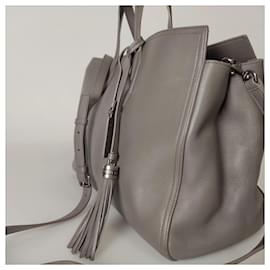 Saint Laurent-Borsa a spalla Saint Laurent Carrie Con Nappe AM-Grigio