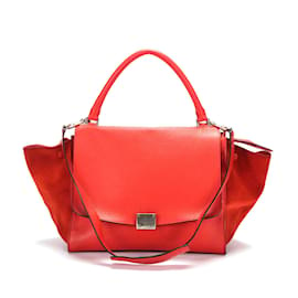Céline-Leather trapeze bag-Red