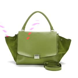 Céline-Leather trapeze bag-Red