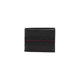 Salvatore Ferragamo-Salvatore Ferragamo Leather Bi-Fold Wallet Leather Short Wallet in Excellent condition-Black