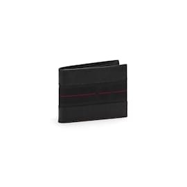 Salvatore Ferragamo-Salvatore Ferragamo Leather Bi-Fold Wallet Leather Short Wallet in Excellent condition-Black