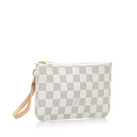 Louis Vuitton-Pochette Damier Azur Neverfull-Blanc