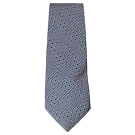 Ermenegildo Zegna-Blue Print Tie-Blue