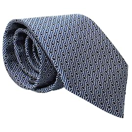 Ermenegildo Zegna-Blue Print Tie-Blue