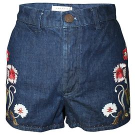 Sandro Short jeans azul escuro com bordado Outro