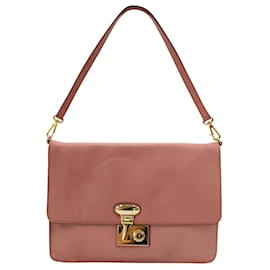 Dolce & Gabbana-Pink Leather Miss Linda Handbag-Pink