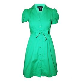 Dkny Grünes Hemdkleid Grün