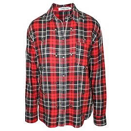 Elizabeth And James Camicia Rossa a Quadri con Abbellimenti Rosso