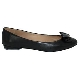 Salvatore Ferragamo Ballerine Rubia in pelle nera Nero