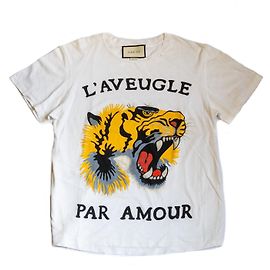 Camiseta Gucci blanca con estampado de algodón Blanco