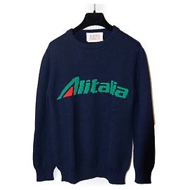 Alberta Ferretti Alitalia Wollpullover marineblau Marineblau