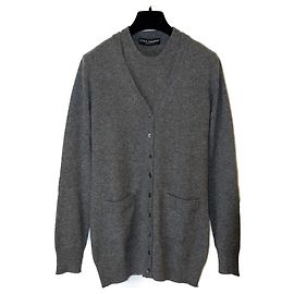 Dolce & Gabbana Twin-set en cachemire gris Gris