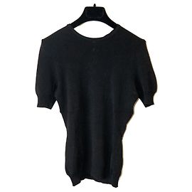 Suéter de manga curta Rochas Preto Preto
