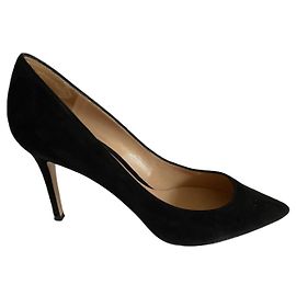 Décolleté Gianvito Rossi in scamosciato nero 85mm Nero